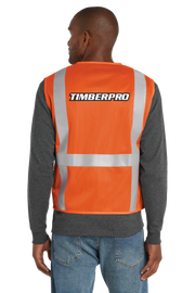 CornerStone® ANSI 107 Class 2 Mesh Six-Pocket Zippered Vest (Printed)