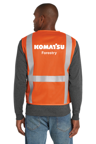 CornerStone® ANSI 107 Class 2 Mesh Six-Pocket Zippered Vest (Printed)