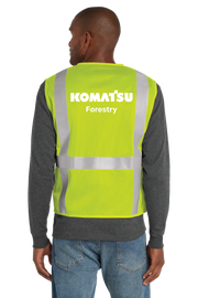 CornerStone® ANSI 107 Class 2 Mesh Six-Pocket Zippered Vest (Printed)