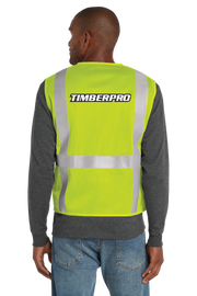 CornerStone® ANSI 107 Class 2 Mesh Six-Pocket Zippered Vest (Printed)